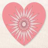 Onderzetter - Starburst Patroon in Roze (Voorkant)