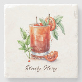 Onderzetter, steen - Bloody Mary Stenen Onderzetter
