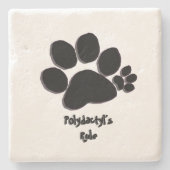 Onderzetter (steen) - Polydactypografie (Voorkant)