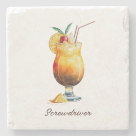 Onderzetter, steen - schroevendraaier stenen onderzetter