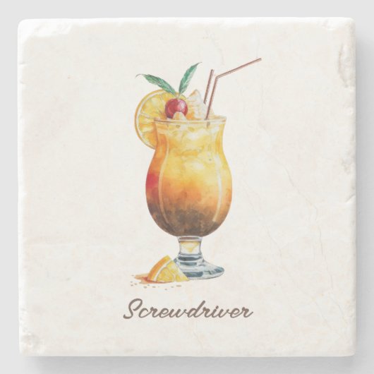 Onderzetter, steen - schroevendraaier stenen onderzetter (Voorkant)