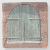 Onderzetter (steen) - Verweerde houten deur (Voorkant)