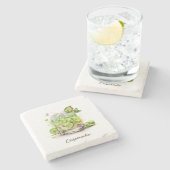 Onderzetter, Stone - Caipirinha Stenen Onderzetter (Zijkant)