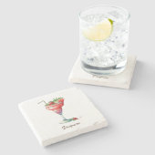 Onderzetter, Stone - Daiquiri Stenen Onderzetter (Zijkant)