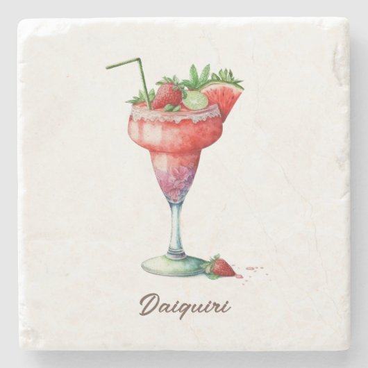 Onderzetter, Stone - Daiquiri Stenen Onderzetter (Voorkant)