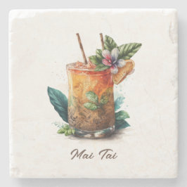 Onderzetter, Stone - Mai Tai Stenen Onderzetter