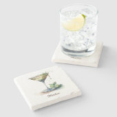 Onderzetter, Stone - Martini Stenen Onderzetter (Zijkant)