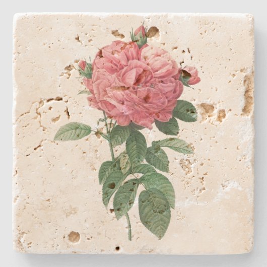 ONDERZETTER STONE: ROOS BLOSSOM (Voorkant)