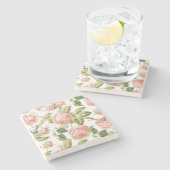 ONDERZETTER STONE :  ROZEN (Zijkant)