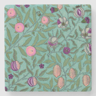 ONDERZETTER STONE : WILLIAM MORRIS : POMEGRANATEN