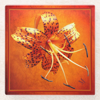 onderzetter "Stylish Library" Tiger Lily Glass