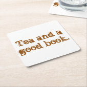 onderzetter 'Tea and a good book' - set van 6 (Schuin)