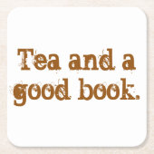 onderzetter 'Tea and a good book' - set van 6 (Voorkant)