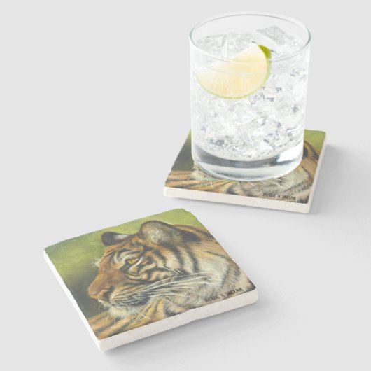 Onderzetter Tiger Marble (Zijkant)