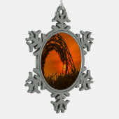 onderzetter tin sneeuwvlok ornament (Links)