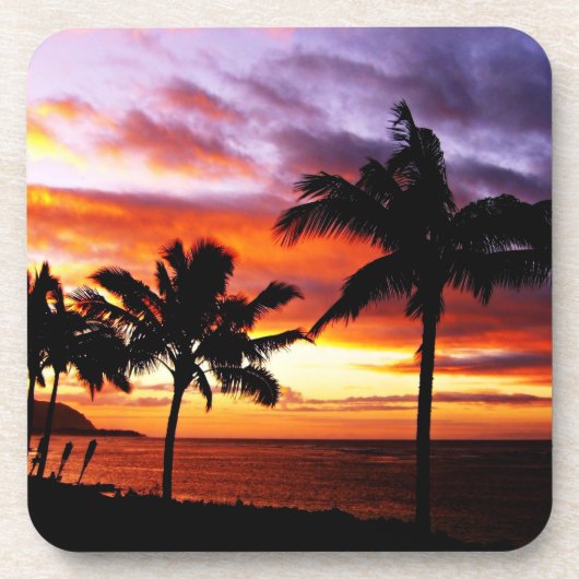 Onderzetter Tropical Sunset Cork (Voorkant)