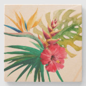 Onderzetter Tropische bloemen (Voorkant)