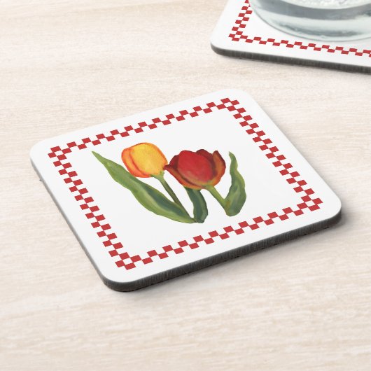 Onderzetter Tulips cork (Linkerzijde)