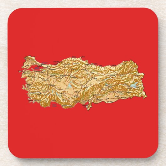 Onderzetter Turkije Map (Voorkant)