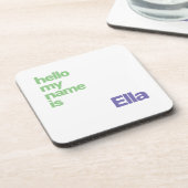 onderzetter unisex naam minimaal eenvoudig paarse (Linkerzijde)