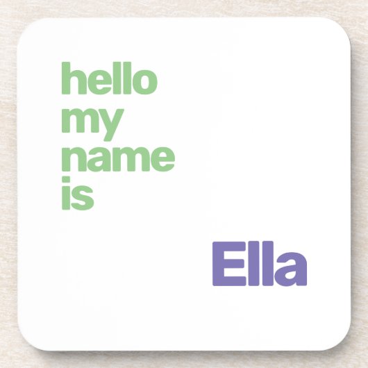 onderzetter unisex naam minimaal eenvoudig paarse (Voorkant)