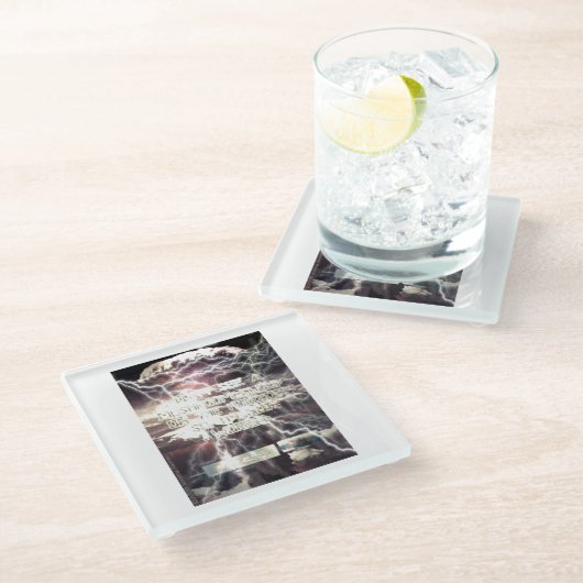 Onderzetter van atoomglas, helder glas glazen onderzetter (Schuin)