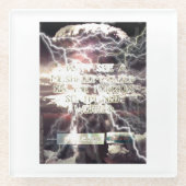 Onderzetter van atoomglas, helder glas glazen onderzetter (Voorkant)