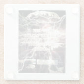 Onderzetter van atoomglas, helder glas glazen onderzetter (Achterkant)