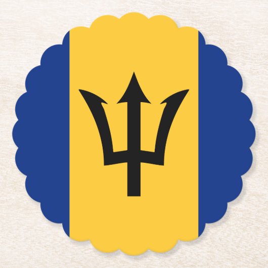 Onderzetter van Barbados-vlagpapier (Voorkant)