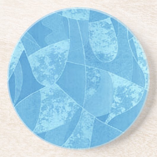 Onderzetter van blauw gordelglas (Voorkant)