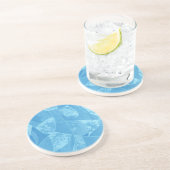 Onderzetter van blauw gordelglas (Zijkant)