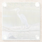 Onderzetter van blauw heronglas (Achterkant)