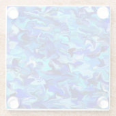 Onderzetter van blauw zoolglas (Achterkant)