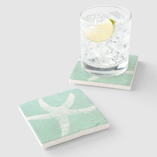 Onderzetter van blauwe en witte staarvis (Zijkant)