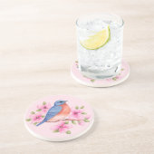 Onderzetter van blauwvogel (Zijkant)