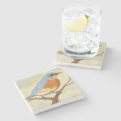 Onderzetter van blauwvogel 1 (Zijkant)