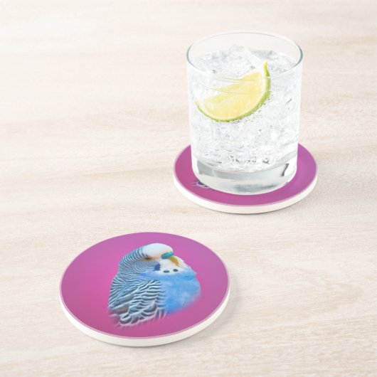 Onderzetter van Blue Paraket (Zijkant)