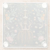 Onderzetter van boomwortels glazen onderzetter (Achterkant)