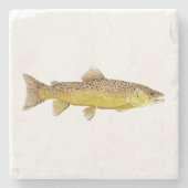 Onderzetter van bruine forel (Voorkant)