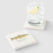 Onderzetter van bruine forel (Zijkant)