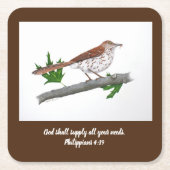 Onderzetter van bruine Thrasher (Voorkant)