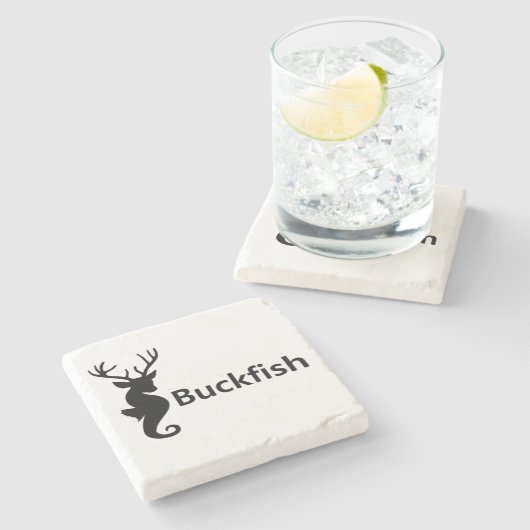 Onderzetter van Buckfish marmer (Zijkant)