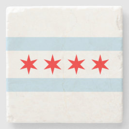 Onderzetter van Chicago Flag Stone