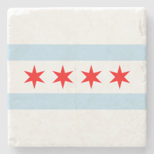 Onderzetter van Chicago Flag Stone