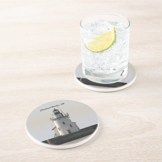 Onderzetter van Cleveland Lighthouse (Zijkant)