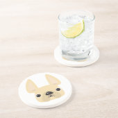 Onderzetter van Cream Frenchie (Zijkant)