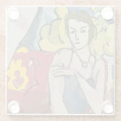 Onderzetter van damesglas glazen onderzetter (Achterkant)