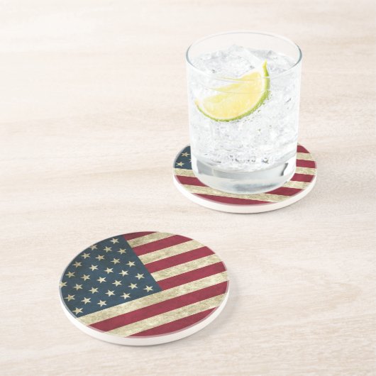 ONDERZETTER van de Amerikaanse vlag drink (Zijkant)