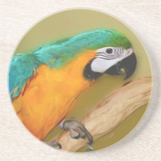 Onderzetter van de "Blue Gold Macaw Parrot Animal" (Voorkant)