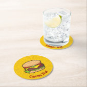 Onderzetter van de Cheeseburger Round Paper (Insitu)